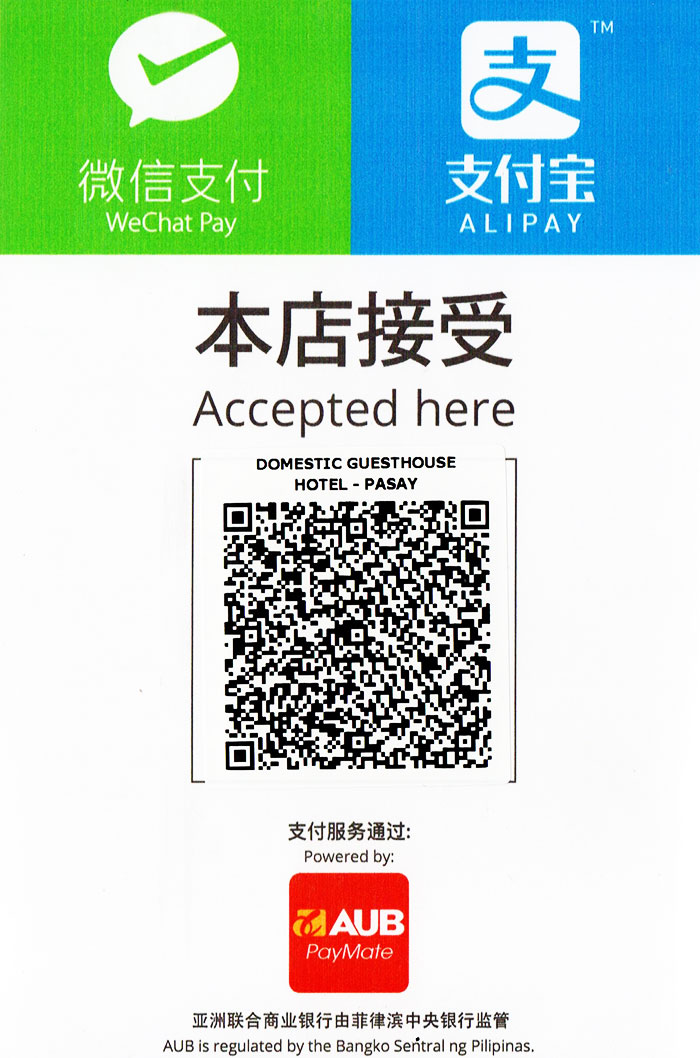 Pay at the Hotel by Alipay